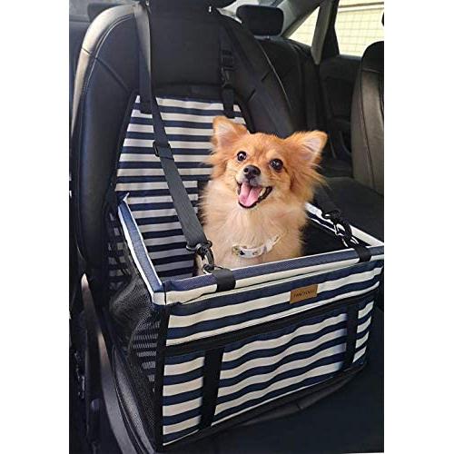 FANCYDELI Puppy Car Seat Upgrade Deluxe Portable Pet Dog Booster Car Seat with Clip-On Safety Leash,Perfect for Small Pets up to 15lbs FANCYDELI Puppy Car Seat Upgrade Deluxe Portable Pet Dog Booster Car Seat with Clip-On Safety Leash,Perfect for Small Pets up to 15lbs