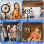 Ring Light, 10.2" Selfie Ring Light with Stand and Phone Holder, 3 Light Modes & 10 Brightness 120 Bulbs Dimmable Ring Light for YouTube Video/Makeup/Photography/Live Stream
