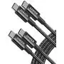 USB C Cable, Anker 2 Pack New Nylon USB C to USB C Cable (6ft 60W), PD Type C Charging Cable for MacBook Pro 2020, iPad Pro, Galaxy S20, Switch, Pixel, LG and Other USB C Charger
