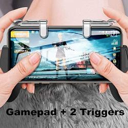 TTi Mobile Game Triggers Controller, Joystick Pocket Egg Gamepad Joypad, No Delay Shoot Aim Fire Keys, PUBG Gameplay Accessories, Defeat The Enemy (4.5-6" Phone) (Controller + L1R1 Triggers)