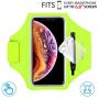 HAISSKY Armband Case with Airpods Holder/Car Key Bag Cell Phone Holder Gym Case Fits iPhone 11 Pro Max/11 Pro/Xs Max/XR 8 7 6,Galaxy S10+/S10/S10e/S9+ with Key Holder&Card Slot up to 6.8" (Green)