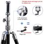 Phone Tripod, COMAN 3 in 1 Camera Tripod and Selfie Stick Tripod with Bluetooth Remote 57 inch Compatible with iPhone