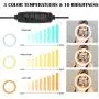 11.5" Selfie Ring Light with Stand and Phone Holder,Foldable Makeup Light 22"- 66” Stretchable Portable TIK Tok Lights Selfie Desk Fill Light for Indoor Outdoor Live Stream/YouTube/Makeup/Tiktok/Vlog