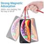 TOPK Magnetic Charging Cable,(6-Pack,1ft/3ft/3ft/6ft/6ft/10ft) Magnetic Phone Charger,3-in-1 USB Magnetic Cable Compatible with Micro USB,Type C and iProducts(Red)