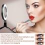 Lomanda 10" Selfie Ring Light with Tripod Stand Ring Light with Cell Phone Holder 3 Light Modes & 10 Brightness Level Multi-Angle Fill Light for YouTube Video/Photography Compatible