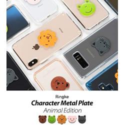 Ringke Magnetic Character Metal Plate Kit - Animal Edition (5 Pack, 1 Each) with 3M Adhesive Pad Compatible with Magnet Phone Car Mount Holder for Smartphone, iPad, Tablet, and Other Devices