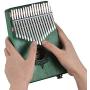 TREELF 17-key Kalimba Portable Thumb Piano(with eq） Wood Body Musical Instrument Great for Kalimba lovers and beginners (green)