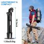 Phone Tripod,57" Extendable Travel Tripod Stand with Cell Phone Tripod Holder,Smartphone Remote Shutter,Compatible with iPhone/Android Phone,Camera,Gopro