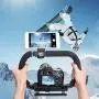 DSLR/Mirrorless/Action Camera Camcorder Phone Stabilizer 3-Shoe 2-Handed Vlog Video Holder Rig Low Position Shooting Steadycam Mount Detachable Grip Fit for GoPro Sony Canon Nikon DV iPhone Samsung