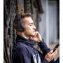 PowerLocus Wireless Bluetooth Over-Ear Stereo Foldable Headphones, Wired Headsets with Built-in Microphone for iPhone, Samsung, LG, iPad (Black)