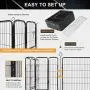 SUNCOO Dog Pen, 8/16 Panels 24/32/40 in Heavy Duty Folding Large Metal Dog Fence, Cat Puppy Pet Exercise Playpen, Indoor Outdoor Anti-Rust Pet Crate Cage Barrier Kennels