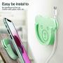 Car Grips Mount for Phone Stand Cute Bear Style Silicone Phone Holder with Phone line Clasp for Collapsible Grip/Socket Mount User Used on Dashboard, Home, Office, Kitchen, Desk, Wall (Green) 3 Pack
