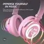 MindKoo Bluetooth Headphones, Over-Ear Wireless Headphones, Cat Ear Headphones with LED Light, Foldable, Built-in Microphone and Volume Control for PC/Cell Phones/Kids/Teen/Boys/Girls/Adults, Pink MindKoo Bluetooth Headphones, Over-Ear Wireless Headphones, Cat Ear Headphones with LED Light, Foldable, Built-in Microphone and Volume Control for PC/Cell Phones/Kids/Teen/Boys/Girls/Adults, Pink