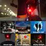 GOGOTIT Bike Lights Front and Back Rechargeable LED, LCD Display Light Bicycle Front Headlight and Back Rear Lights Combo Set Fits All Bicycles, Road