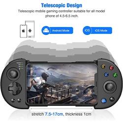 Wireless Mobile Controller Gamepad, PUBG Mobile Game Controller with Triggers for 3.5-6.5 Inch Android iOS for FPS Games