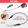 PUPTECK Retractable Dog Leash with Anti-Chewing Steel Wire, 360°Tangle-Free Pet Walking Leash for Small Medium Large Dogs, Heavy Duty up to 110lbs, 16ft Strong Reflective Leash, One-Hand Brake
