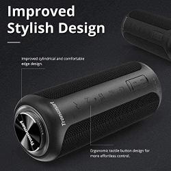 Waterproof Bluetooth Speaker, Tronsmart Upgraded Edition T6 Plus 40W Portable Outdoor Wireless Bluetooth Speaker 5.0 with Tri-Bass Effects, 6600mAh Powerbank, IPX6 Waterproof, 15H Playtime, TWS, NFC