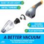 Portable Car Vacuum Cleaner: High Power Handheld Vacuum w/LED Light -110W 12v Best Car & Auto Accessories Kit for Detailing and Cleaning Car Interior - 16 Foot Cable