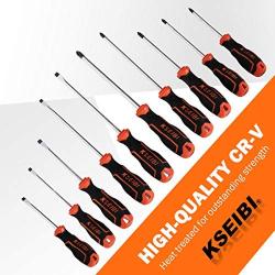 KSEIBI 153724 Heavy Duty Screwdriver Set 52 pcs Kit Phillips Flat Head Precision Magnetic Screw Drivers Bit Laptop, Phone, Bike, And Mechanic Repair Tool Set Job Professional Fix Hand Tools Sets