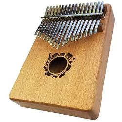 Kalimba Thumb Piano 17 Keys, Mahogany African Style Mbira, Portable Finger Piano for Kids, Adults, and Beginners