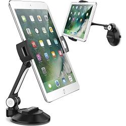 AboveTEK Suction Cup Cell Phone Holder, Large Sticky Pad Tablet Mount on Kitchen Desk Office Window Bathroom Mirror Car Truck Windshield, for Phone Tablet Stand 4-11" iPhone 5 6 7 iPad Mini Air Pro