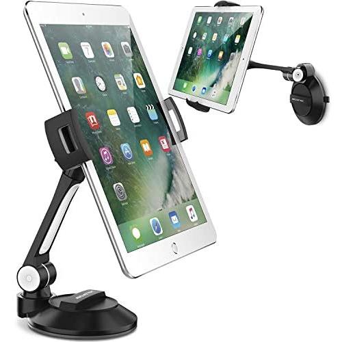 AboveTEK Suction Cup Cell Phone Holder, Large Sticky Pad Tablet Mount on Kitchen Desk Office Window Bathroom Mirror Car Truck Windshield, for Phone Tablet Stand 4-11" iPhone 5 6 7 iPad Mini Air Pro