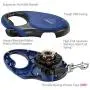 Peteast Retractable Dog Leash, 360° Tangle Free, Heavy Duty 10/16 ft Pet Walking Leash for X-Small/Small/Medium/Large Dog or Cat with One-Handed Brake/Pause/Lock