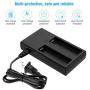 Powerextra Dual Battery Charger for for DJI Osmo, Osmo +, Osmo Pro/RAW, Osmo Mobile