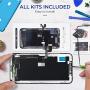 HTECHY Replacement for iPhone X Screen Replacement 5.8 inch with 3D Touch Display Digitizer Assembly Set with Waterproof Frame Adhesive Sticker + Repair Tools Kit Screen Tempered Glass Protector