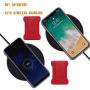 [2pc] Finger Strap Phone Holder - Ultra Thin Anti-Slip Universal Cell Phone Grips Band Holder for Back of Phone (Red)