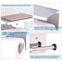 Toilet Tissue Holder, SUS304 Stainless Steel Bathroom Paper Tissue Holder with Mobile Phone Storage Shelf