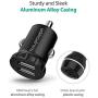 Car Charger [2-Pack] RAVPower 24W 4.8A Mini Dual USB Car Adapter, Compatible with iPhone 11 Pro Max XS Max XR X 8 7 Plus, Ipad Pro Air Mini and Galaxy S9 S8 Plus, Edge Note Series and More (Black)