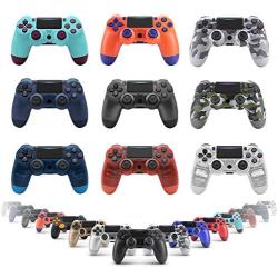 RONSHIN Wireless Controller, for PS4/Slim Controller Bluetooth 4.0 Mobile Gamepad with Light Bar Blue Camouflage Gifts for Boys