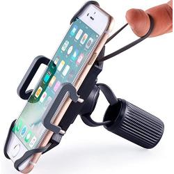 Bike & Motorcycle Phone Mount - for iPhone 11 (Xs, Xr, 8, Plus/Max), Galaxy S20 or Any Cell Phone - Universal Handlebar Holder for ATV, Bicycle and Motorbike. +100 to Safeness & Comfort