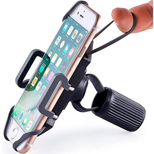 Bike & Motorcycle Phone Mount - for iPhone 11 (Xs, Xr, 8, Plus/Max), Galaxy S20 or Any Cell Phone - Universal Handlebar Holder for ATV, Bicycle and Motorbike. +100 to Safeness & Comfort