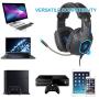 SADES SA818 Updated Gaming Headset Over-The-Ear-Headphone for PS4, PC, Xbox One Controller, Game Headset with Microphone, with Soft Memory Earmuffs