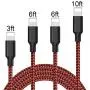 Manords iPhone Charger,Lightning Cable 4 Pack (3+6+6+12ft) Long High-Speed Nylon Braided Cable Compatible with iPhone Xs/Max/XR/X/8/8Plus/7/7Plus/6S/7S Plus and More Manords iPhone Charger,Lightning Cable 4 Pack (3+6+6+12ft) Long High-Speed Nylon Braided Cable Compatible with iPhone Xs/Max/XR/X/8/8Plus/7/7Plus/6S/7S Plus and More