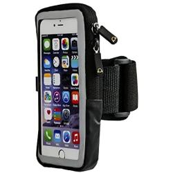 Case Compatible Cell Phone Armband with ID & Key Holder Compatible with iPhone 8 7 6 6s 5 SE Galaxy S10e S7 S6 with ID & Key Holder for Running, Walking, Hiking by Bear Beast