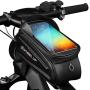 Binudum Bike Bag Front Frame Waterproof Cycling Top Tube Bicycle Phone Mount Sun Visor Large Capacity Touch Screen Holder Case Fits Phones Below 7 Inchs