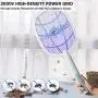 Large Electric Fly Swatter, Rechargeable Bug Zapper Racket, Mosquito Killer Racket for Indoor and Outdoor, 3-Layer Touch Mesh, USB Charge, 21.2''x 8.6'' Large Electric Fly Swatter, Rechargeable Bug Zapper Racket, Mosquito Killer Racket for Indoor and Outdoor, 3-Layer Touch Mesh, USB Charge, 21.2''x 8.6''