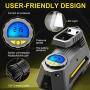 Skey Air Compressor Tire Inflator - Electric Auto Pump 12V DC Portable Air Compressor Pump Digital Tire Inflator Car Tire Pump