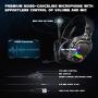 Grorytrack 3D Surround Gaming Headset Headphone for PS4, Xbox ONE Controller,Nintendo Switch,PC,Laptop,MAC,Over-Ear Soft Memory Earmuffs Headset with LED Light,Mic&Voice Control
