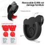 Car Grips Mount for Phone Stand Cute Bear Style Silicone Phone Holder with Phone line Clasp for Collapsible Grip/Socket Mount User Used on Dashboard, Home, Office, Kitchen, Desk, Wall (Black) 3 Pack
