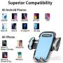 [Upgraded] TOPGO Universal Adjustable Cup Holder Cradle Car Mount for Cell Phone iPhone Xs/XS Max/X/8/7 Plus/Galaxy (Blue)