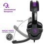 PS4 Gaming Headset with Mic Volume Control, SADES SA930 Stereo Headphone Compatible Mac PC Laptop Tablet Smartphone by AFUNTA-Black/Purple