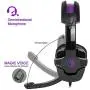 PS4 Gaming Headset with Mic Volume Control, SADES SA930 Stereo Headphone Compatible Mac PC Laptop Tablet Smartphone by AFUNTA-Black/Purple PS4 Gaming Headset with Mic Volume Control, SADES SA930 Stereo Headphone Compatible Mac PC Laptop Tablet Smartphone by AFUNTA-Black/Purple