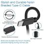 USB Type C Cable,DEEGO 2Pack Durable USB C to A Fast Charger Nylon Braided USB C Cable 10Ft 6Ft Compatible for Samsung Galaxy S10 S9 S8 Plus Note 9 8,LG V40,G7,G6,Huawei P20,Mate 20,Lumia 950,Black