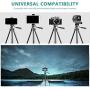 LINKCOOL Phone Tripod 50" Adjustable Travel Video Tripod Stand with Phone Mount Holder Compatible with Cell Phone Tripod, Action Camera Tripod, DSLR Tripod with Wireless Remote Shutter (Black)