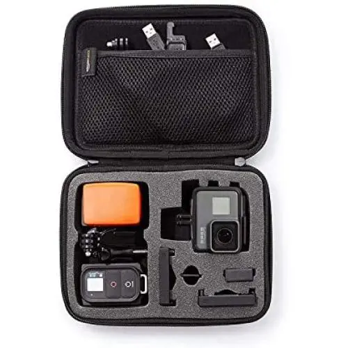 AmazonBasics Small Carrying Case for GoPro And Accessories - 9 x 7 x 2.5 Inches, Black AmazonBasics Small Carrying Case for GoPro And Accessories - 9 x 7 x 2.5 Inches, Black