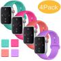 Misker 4 Pack Sport Band Compatible with for Apple Watch Band 38mm 40mm 42mm 44mm, Soft Silicone Sport Strap Compatible with iWatch Series 5 4 3 2 1